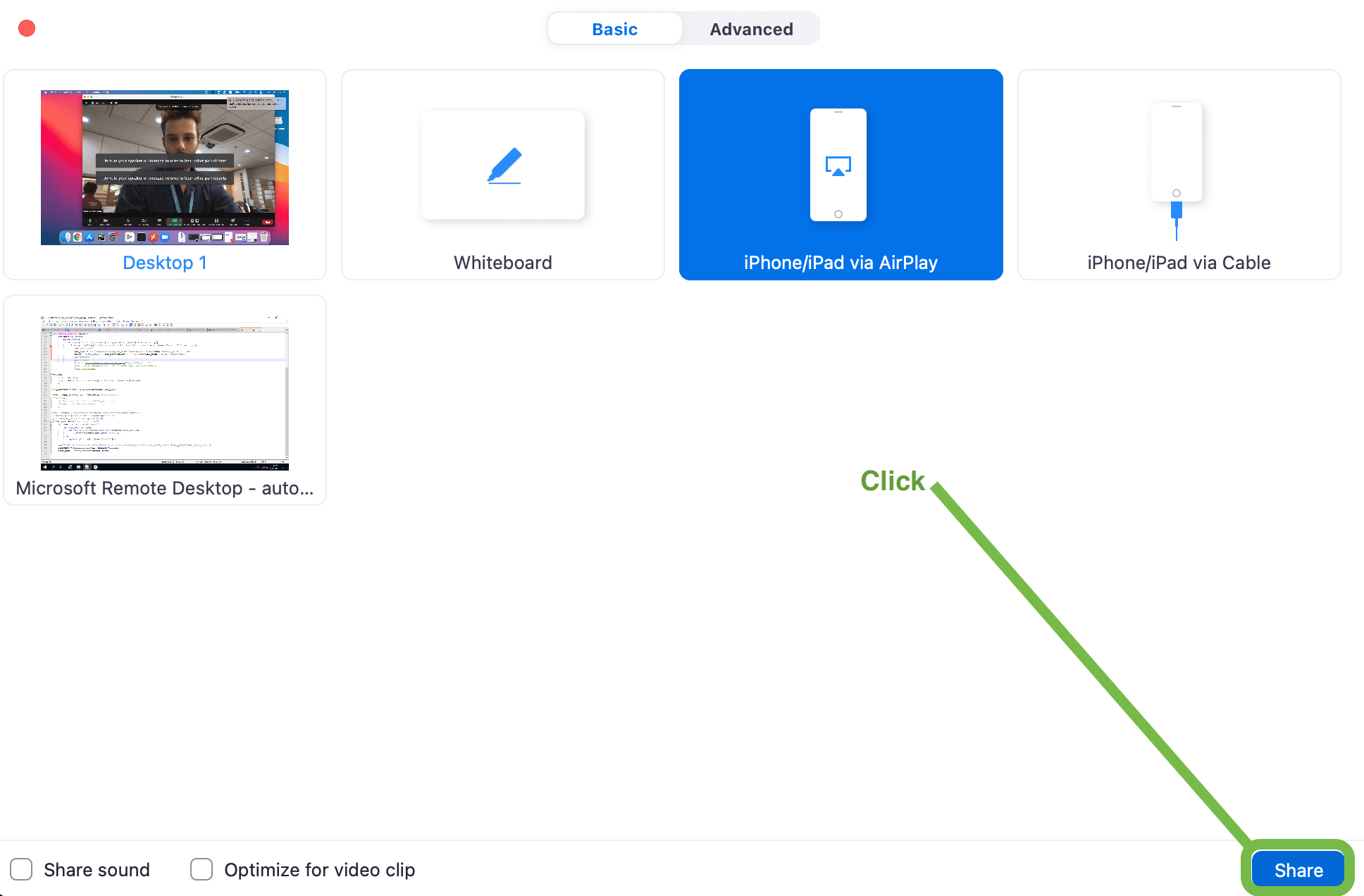 iPad Airplay to Zoom Meeting Techknowlogy
